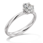Gouden Verlovingsringen Afbeeldingen solitaire ring Witgoud briljant foto1