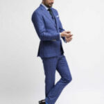 blauwe trouwpakken TP0029 met ruit
