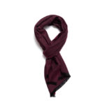 Wollen sjaal heren bordeaux