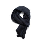 Wollen sjaal heren marine blauw