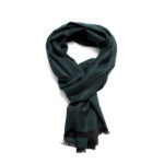 Wollen sjaal heren petrol blauw