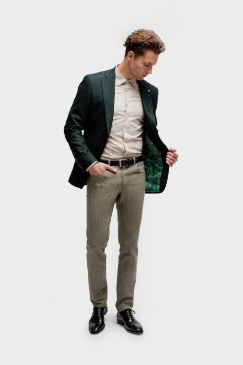 casual donkergroene trouwpakken TP0034