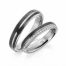 TR0482 model in wit zwart 4 en 4,5 mm Trouwringen set kopen bestaande uit een vrouw en mannen ring met of zonder diamanten steen