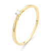 ggv0025e18 happy 0,05 ct geelgoud 18 karaat Solitaire ring in geelgoud met een briljant geslepen diamant verlovingsring kopen