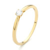 ggv0026e18 happy 0,10 ct geelgoud 18 karaat Solitaire ring in geelgoud met een briljant geslepen diamant verlovingsring kopen