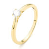 ggv0028e18 happy 0,20 ct geelgoud 18 karaat Solitaire ring in geelgoud met een briljant geslepen diamant verlovingsring kopen
