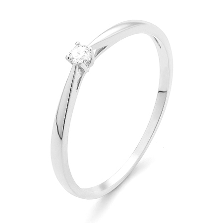 plv0014e happy 0,05 ct platina Solitaire ring diamanten ring verlovingsring trouwring met diamant