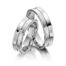 TR0503 model in wit mat glans 5 mm Trouwringen set kopen bestaande uit een vrouw en mannen ring met of zonder diamanten steen