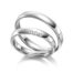 TR0505 model in wit gepolijst 3,5 mm Trouwringen set kopen bestaande uit een vrouw en mannen ring met of zonder diamanten steen