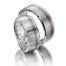 TR0527 model in grijs met wit en rood mat 8 mm Trouwringen set kopen bestaande uit een vrouw en mannen ring met of zonder diamanten steen