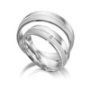 TR0532 model in mat en glans 6 mm Trouwringen set kopen bestaande uit een vrouw en mannen ring met of zonder diamanten steen