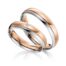 TR0553 model in rood wit glanzend 4 mm Trouwringen roodgoud set kopen bestaande uit een vrouw en mannen ring met of zonder diamanten steen
