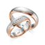 TR0599 model in wit met rood glans 5,5 mm Trouwringen set kopen bestaande uit een vrouw en mannen ring met of zonder diamanten steen