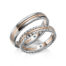 TR0612 model in wit met rood glans 5 mm Trouwringen set kopen bestaande uit een vrouw en mannen ring met of zonder diamanten steen