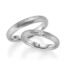 TR0623 model in wit bewerkt 3,5 mm Trouwringen set kopen bestaande uit een vrouw en mannen ring met of zonder diamanten steen