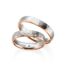 TR0631 model in wit met rood hamerslag mat 4,5 mm Trouwringen set kopen bestaande uit een vrouw en mannen ring met of zonder diamanten steen