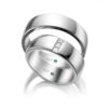 TR0683 model in glanzend wit 6,5 mm Trouwringen set kopen bestaande uit een vrouw en mannen ring met of zonder diamanten steen