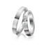 TR0689 model in mat en glans wit 4 mm Trouwringen set kopen bestaande uit een vrouw en mannen ring met of zonder diamanten steen