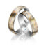 TR0703 model in grijs met groen en rood 5,5 mm Trouwringen set kopen bestaande uit een vrouw en mannen ring met of zonder diamanten steen