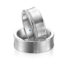 TR0711 model uitgehold in mat wit 8 mm Trouwringen set kopen bestaande uit een vrouw en mannen ring met of zonder diamanten steen