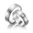 TR0718 model in glans en mat wit 6,5 mm Trouwringen set kopen bestaande uit een vrouw en mannen ring met of zonder diamanten steen