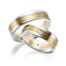 TR0748 model in geel en wit glans 6 mm Trouwringen set kopen bestaande uit een vrouw en mannen ring met of zonder diamanten steen