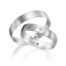 TR0760 model in fijn mat 4,5 mm Trouwringen set kopen bestaande uit een vrouw en mannen ring met of zonder diamanten steen