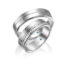 TR0777 model wit in glans en mat 6 mm Trouwringen set kopen bestaande uit een vrouw en mannen ring met of zonder diamanten steen