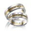 TR0781 model in wit met geel mat en glans 6,5 mm Trouwringen set kopen bestaande uit een vrouw en mannen ring met of zonder diamanten steen