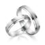TR0807 model in glans en ijs mat wit 4,5 mm Trouwringen set kopen bestaande uit een vrouw en mannen ring met of zonder diamanten steen