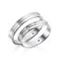 TR0809 model in fijn mat wit 4 mm Trouwringen set kopen bestaande uit een vrouw en mannen ring met of zonder diamanten steen