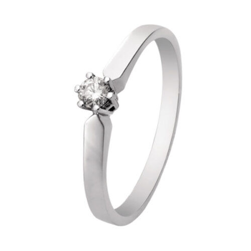GRV0053E | Eclat R16 ring witgoud 0,03 ct groeibriljant solitaire ring diamanten ring verlovingsring