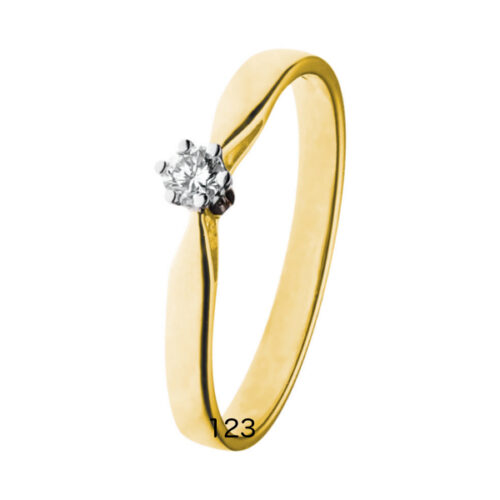 GRV0098E | Eclat KL6 ring geelgoud 0,03 ct