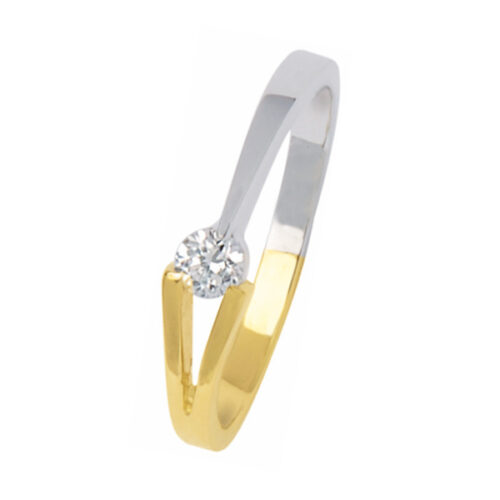 GRV0141E | Eclat V-ring bicolor goud 0,03 ct