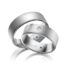 TR0839 model in wit met grijs zand mat 7 mm Trouwringen grijs goud set kopen bestaande uit een vrouw en mannen ring met of zonder diamanten steen