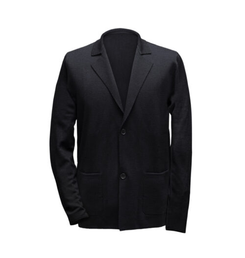 MDPL0002Z wollen blazer vest in zwart