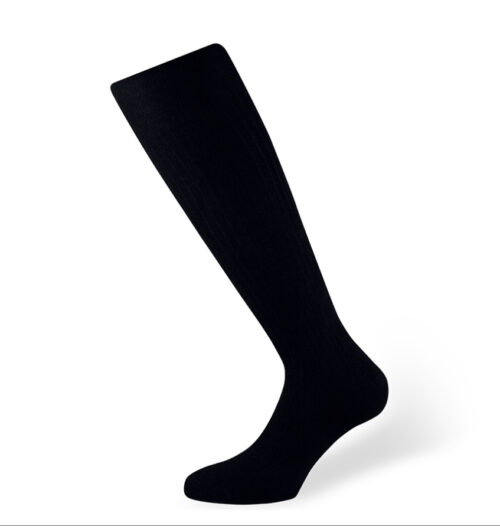 Katoenen heren kniekousen donker blauw S3DB