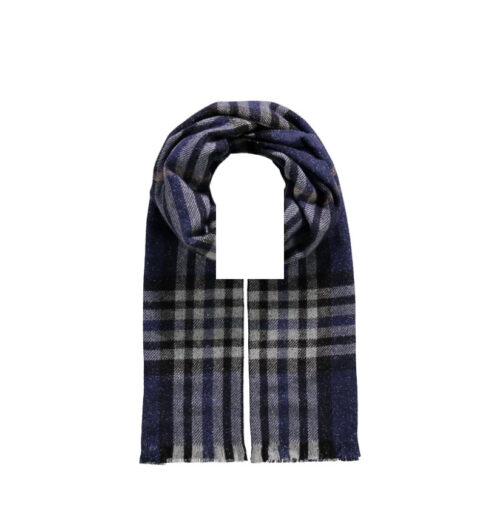 Wollen sjaal heren blauw