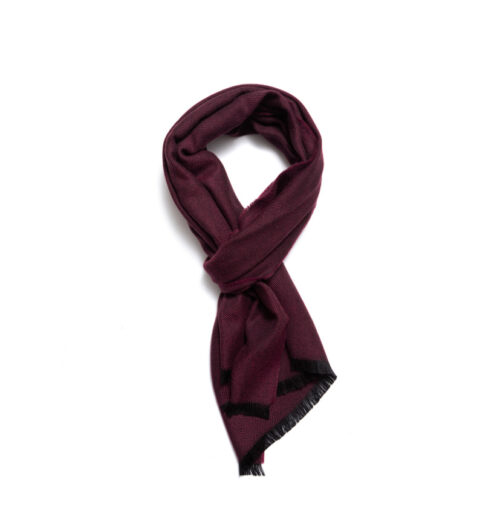 Wollen sjaal heren bordeaux