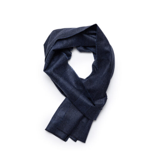 Wollen sjaal heren marine blauw