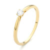 ggv0026e14 happy 0,10 ct geelgoud 14 karaat Solitaire ring in geelgoud met een briljant geslepen diamant verlovingsring kopen