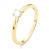 ggv0028e14 happy 0,20 ct geelgoud 14 karaat Solitaire ring in geelgoud met een briljant geslepen diamant verlovingsring kopen