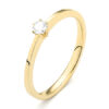 ggv0198e14 princess 0,15 ct geelgoud 14 karaat Solitaire ring in geelgoud met een briljant geslepen diamant verlovingsring kopen