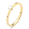 ggv0198e18 princess 0,15 ct geelgoud 18 karaat Solitaire ring in geelgoud met een briljant geslepen diamant verlovingsring kopen