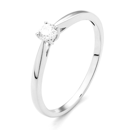 wgv0016e14 happy 015 ct witgoud 14 karaat Solitaire ring diamanten ring verlovingsring trouwring met diamant