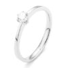 wgv0046e18 princess 0,20 ct witgoud 18 karaat Solitaire ring diamanten ring verlovingsring trouwring met diamant