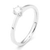wgv0047e14 princess 0,25 ct witgoud 14 karaat Solitaire ring diamanten ring verlovingsring trouwring met diamant