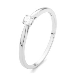 platina verlovingsring met diamant