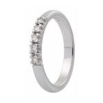 platina verlovingsringen met briljant geslepen diamant