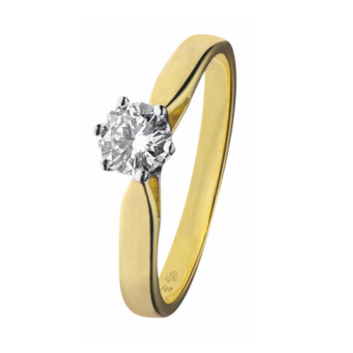 groeibriljant solitaire ring GRR011G geelgoud